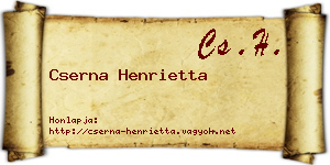 Cserna Henrietta névjegykártya